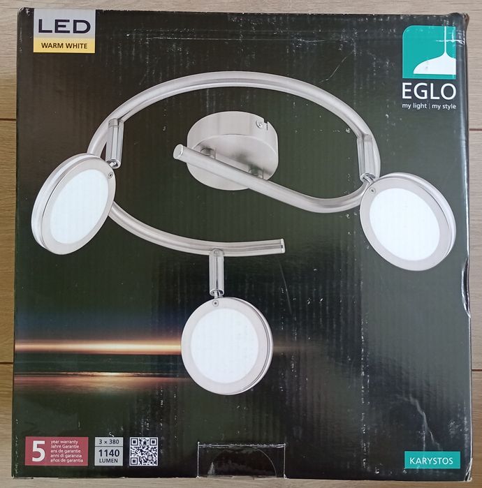 lampa sufitowa LED 3 x 4W / 380lm EGLO jak nowa K-ce