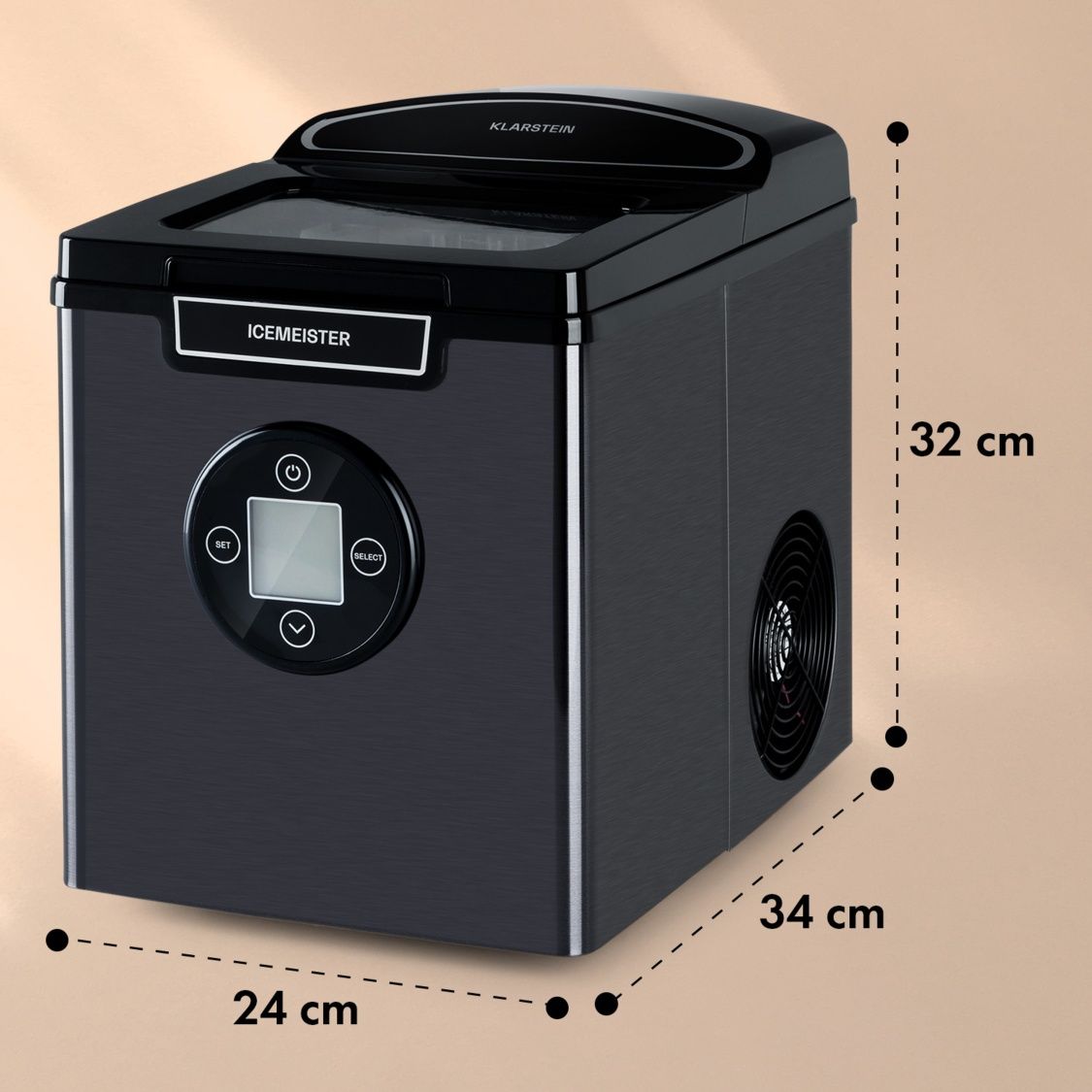Nowa Kostkarka do lodu Klarstein Icemeister 12kg/24h Zbiornik 1.8L