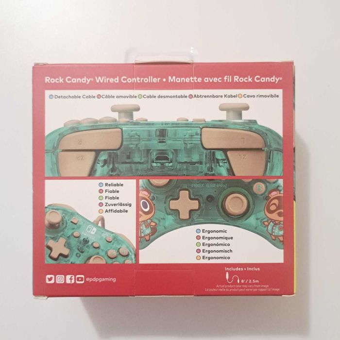 Comando Transparente Animal Crossing Rock Candy Nintendo Switch