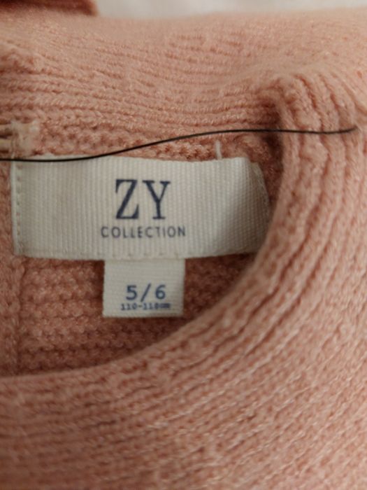 Camisola malha rosa menina 5-6 anos, nova!