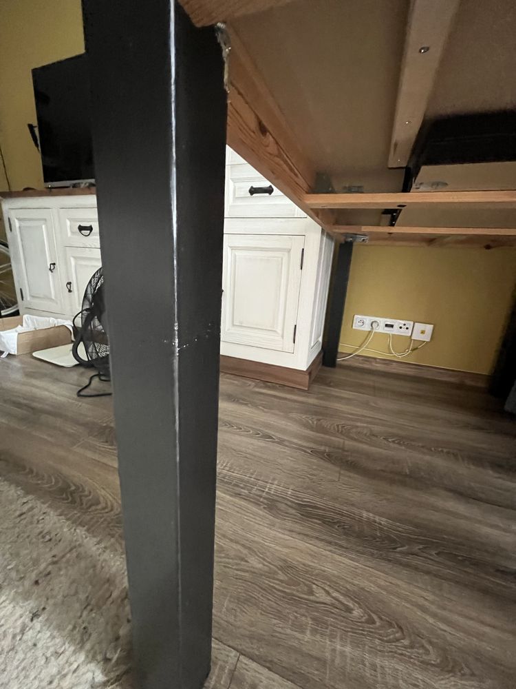 Stół IKEA BJURSTA, czarny 140 cm, rozkładany do 220 cm