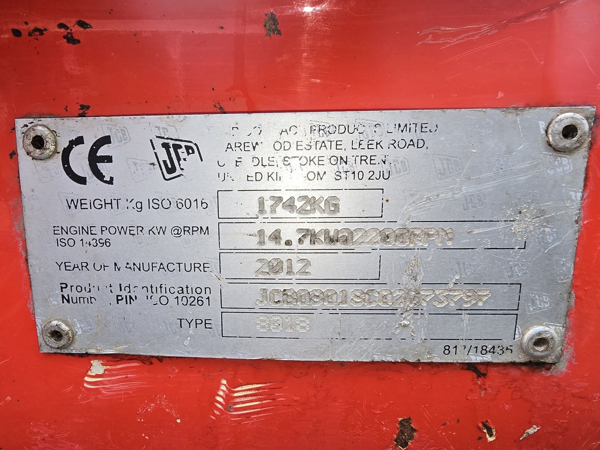 Mini koparka Jcb 8018