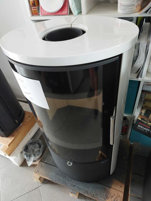 Kominek Romotop Laredo 01 kafle białe połysk wyprzedaż ekspozycji