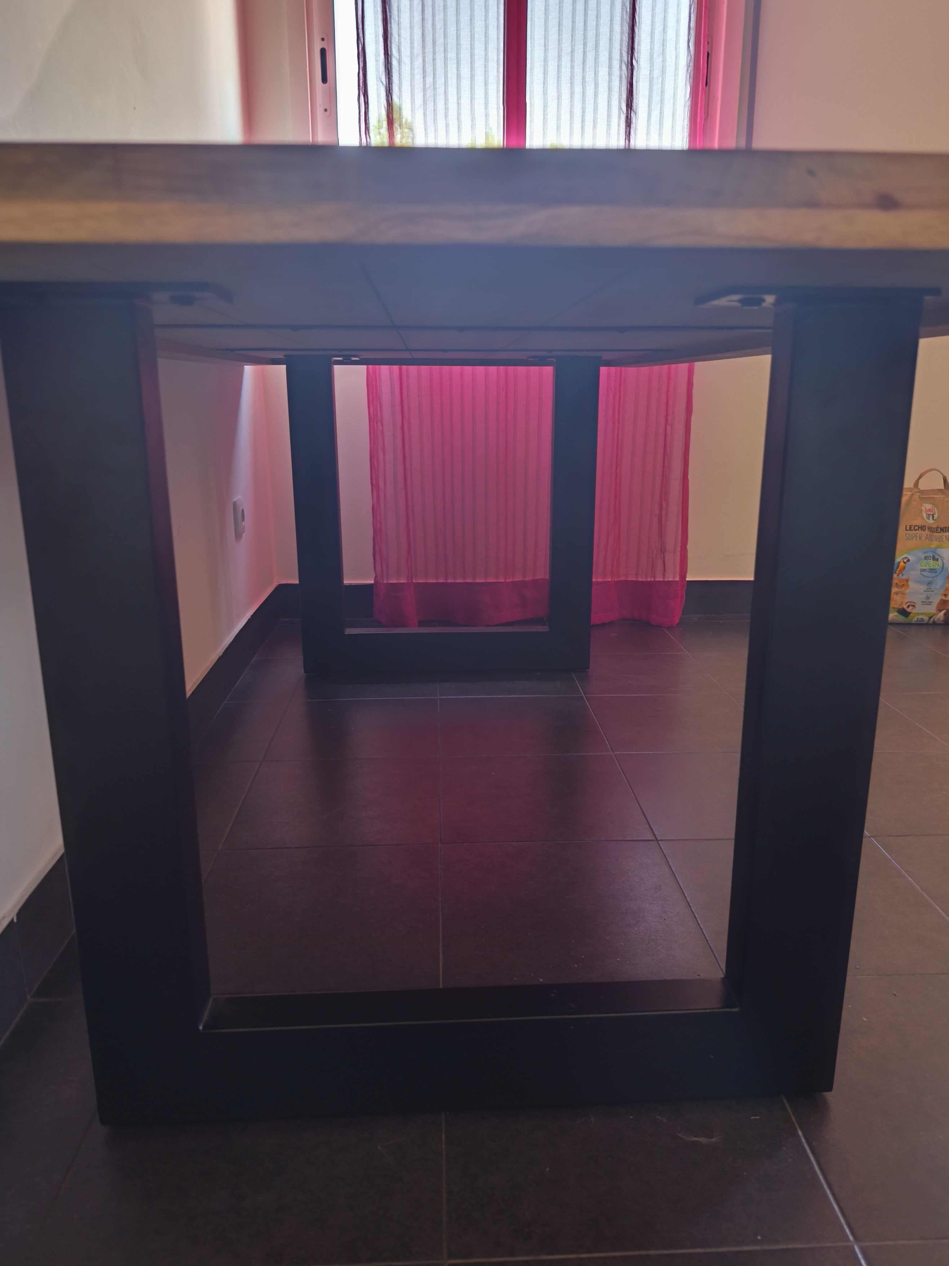 Mesa de Jantar Retangular em Madeira Reciclada - millet