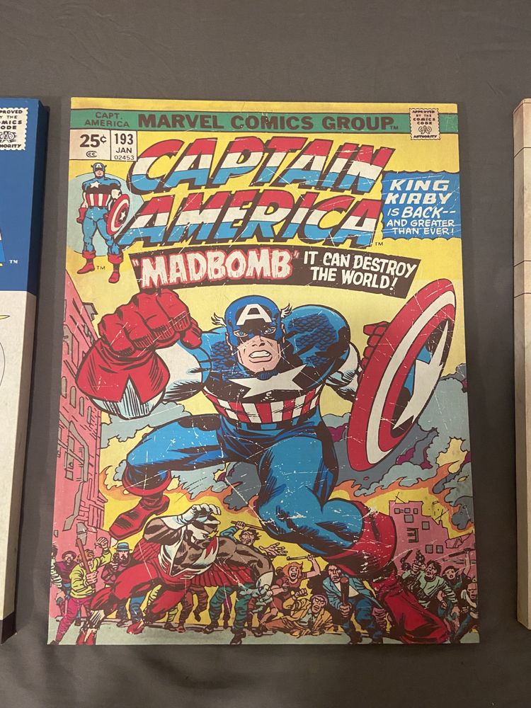 zestaw obrazów na płótnie Captain America Marvel