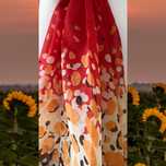 Szalik-pashmina z tkaniny przypominającej szyfon 157×48