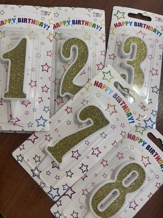 Свічки коктейльні та цифри