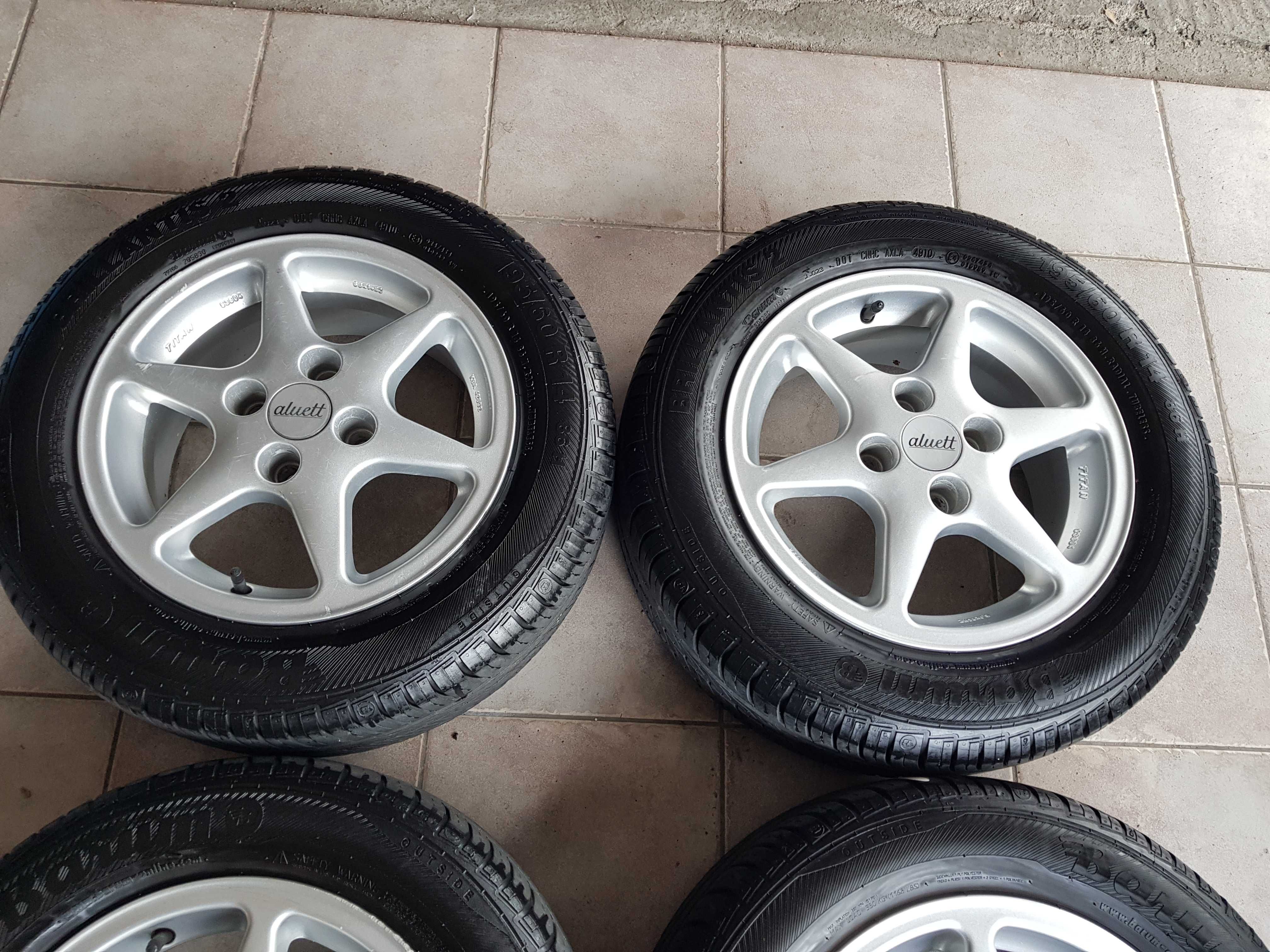 Felgi Koła TITAN 6x14 et37 4x100 opony 195/60/14 VW OPEL Renault
