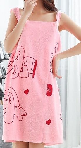 Ręcznik kąpielowy, sukienka plażowa, szlafrok anime, kawaii różowy