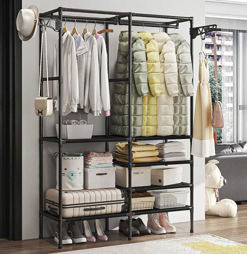 Вішалка з полицями Simple Coat Rack Double Row підлогова стійка