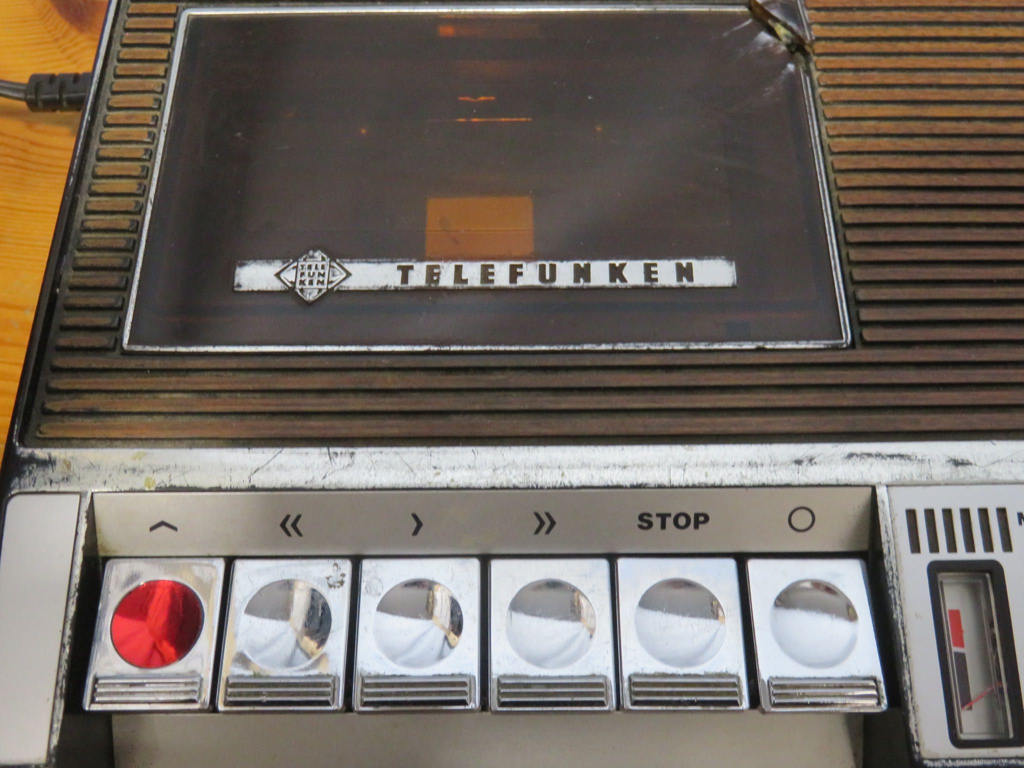 Telefunken Leitor de cassetes gravador magnetophon portátil vintage