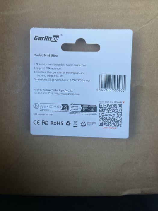 Беспроводной адаптер Apple CarPlay Android Avto карплей