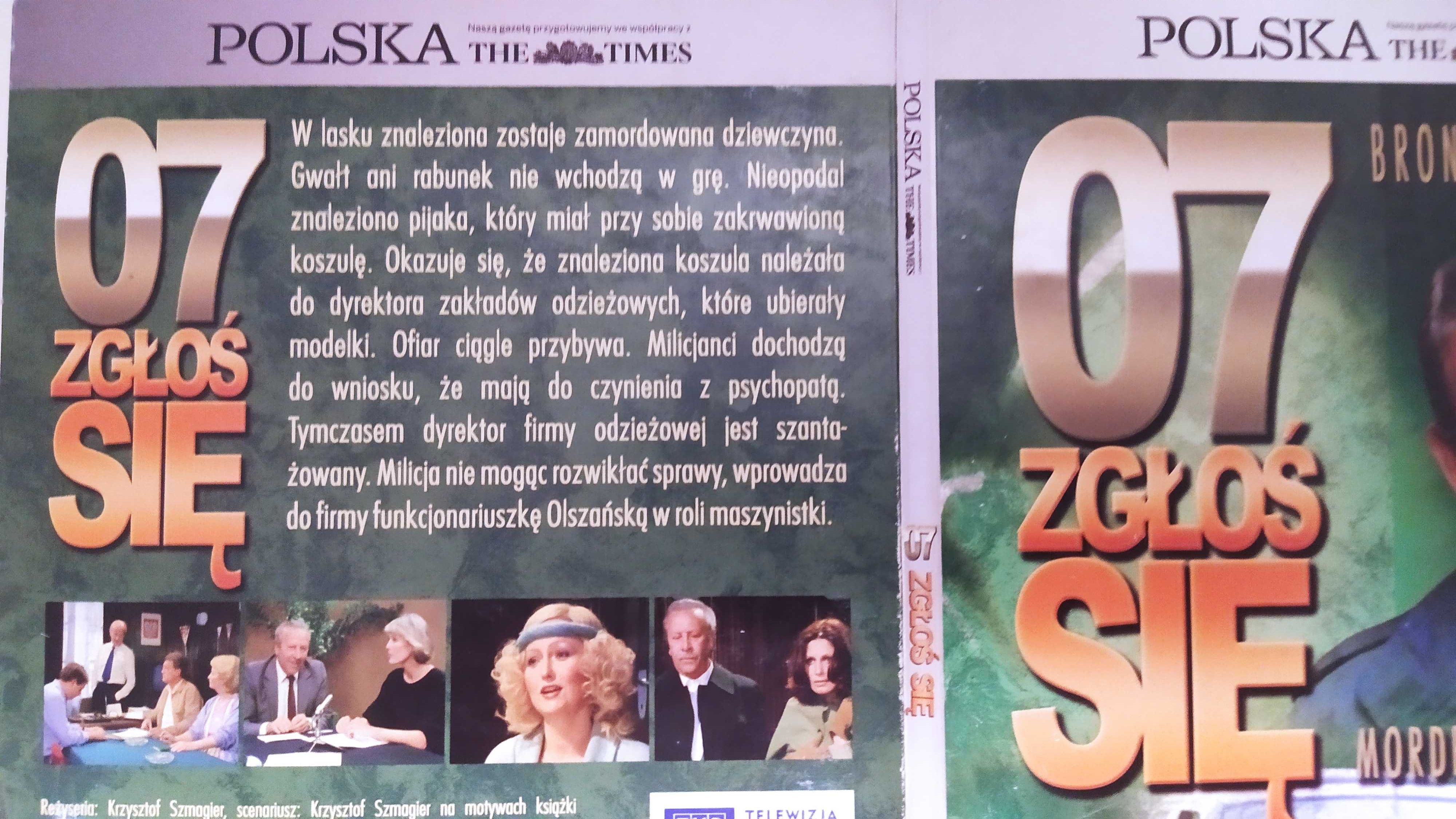 07 Zgłoś się 15 Morderca działa nocą Cieślak Polska Times VCD