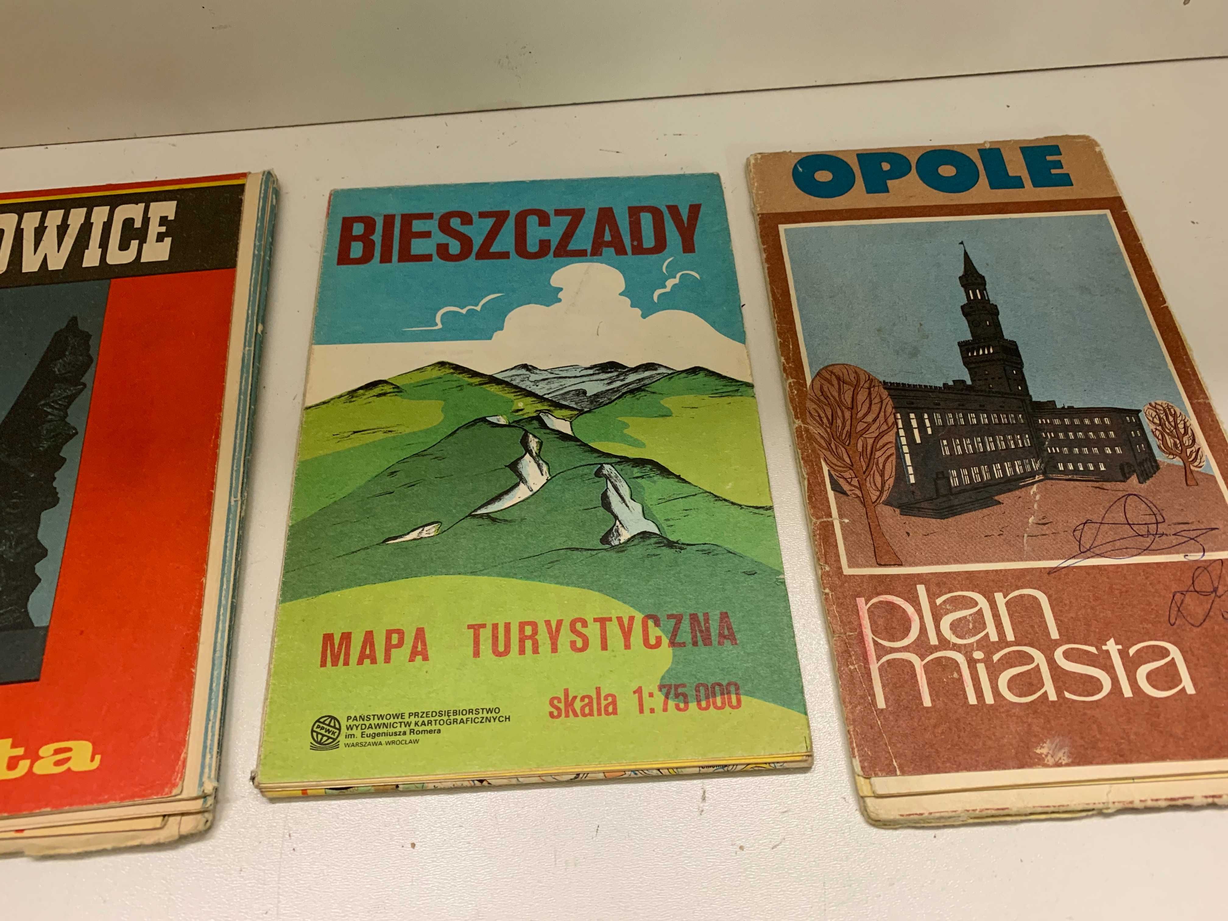 Stare Mapy Mapa Miast Polski PRL lata 70-te Zestaw