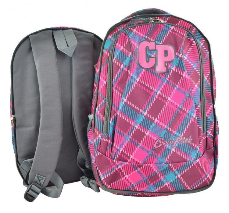 COOLPACK plecak młodzieżowy 2w1combo cranberry check