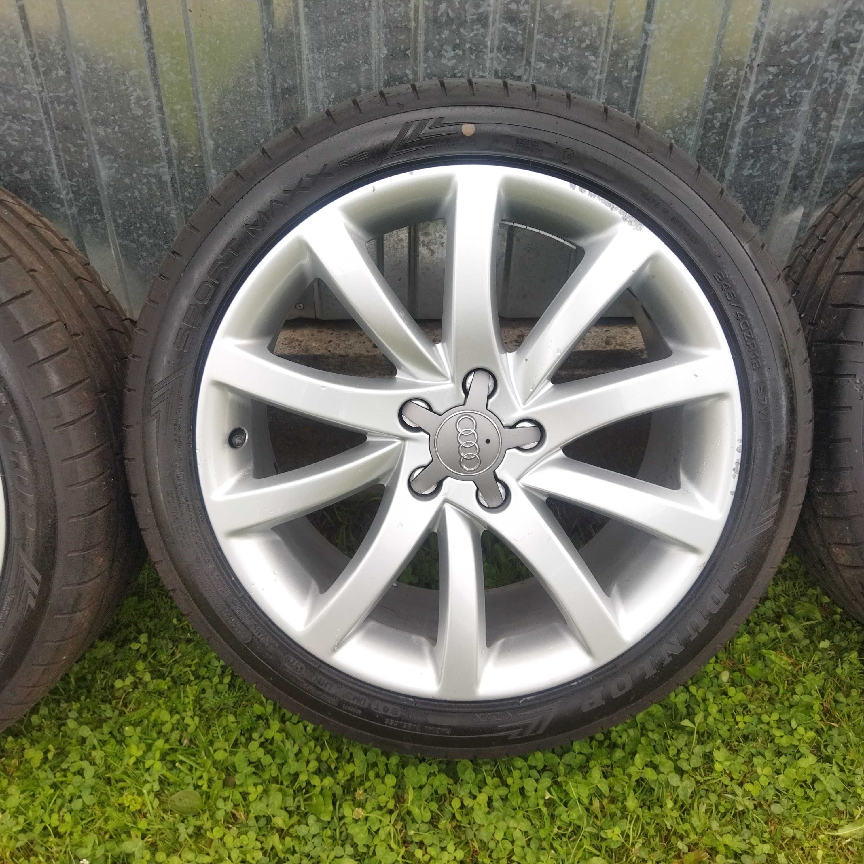 Koła alufelgi 18" + nowe opony dunlop 245/40/R18 audi a4 b8 b9 a5