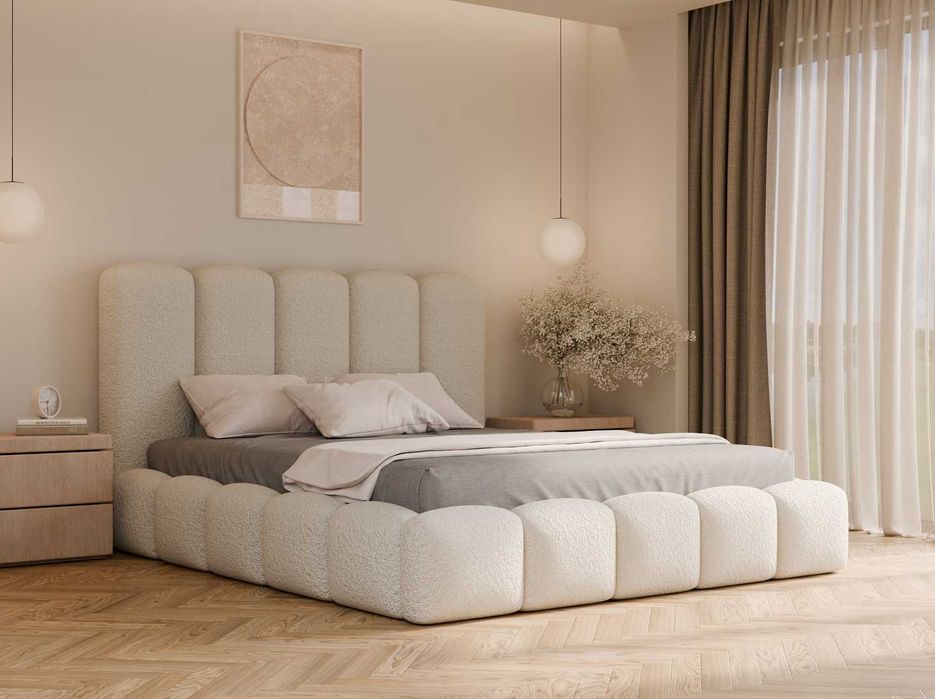 Łóżko tapicerowane Zoya 160x200 ze stelażem