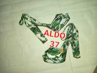 Aldo sandały na platformie słupku kwiaty monstera 37