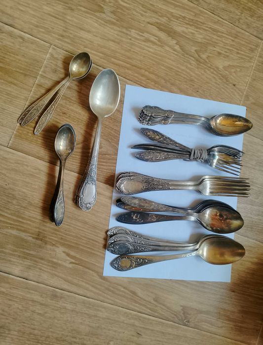 Советские мельхиоровые ложки Роза Ройял