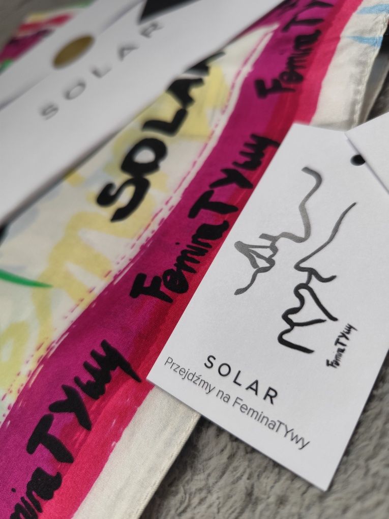 Solar apaszka 100% jedwab gawroszka na prezent przejdźmy na feminatywy