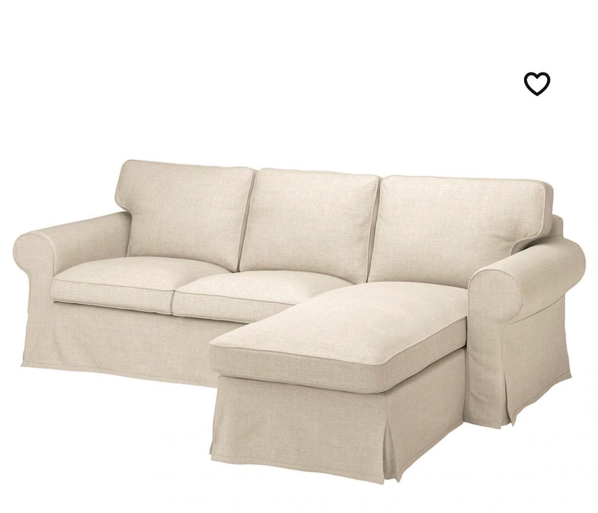Sofá EKTORP IKEA com chaise longue