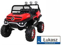 Auto dla dzieci Na Akumulator Mercedes Benz Unimog Czerwony JL199