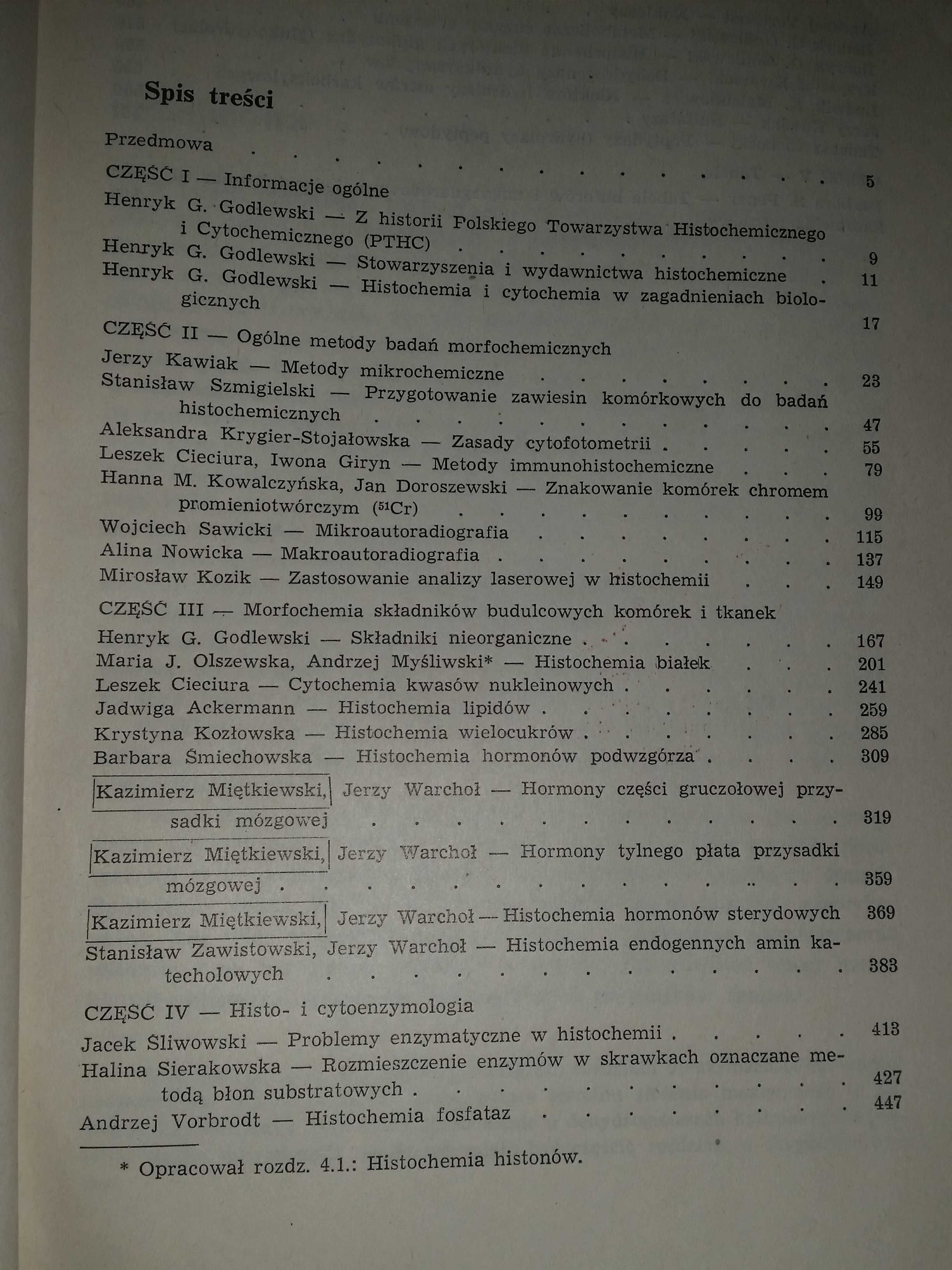 Topochemiczne metody badań komórek i tkanek biologia 1975