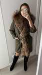 Ava adore parka plaszcz z naturalnym futrem z murmaksy
