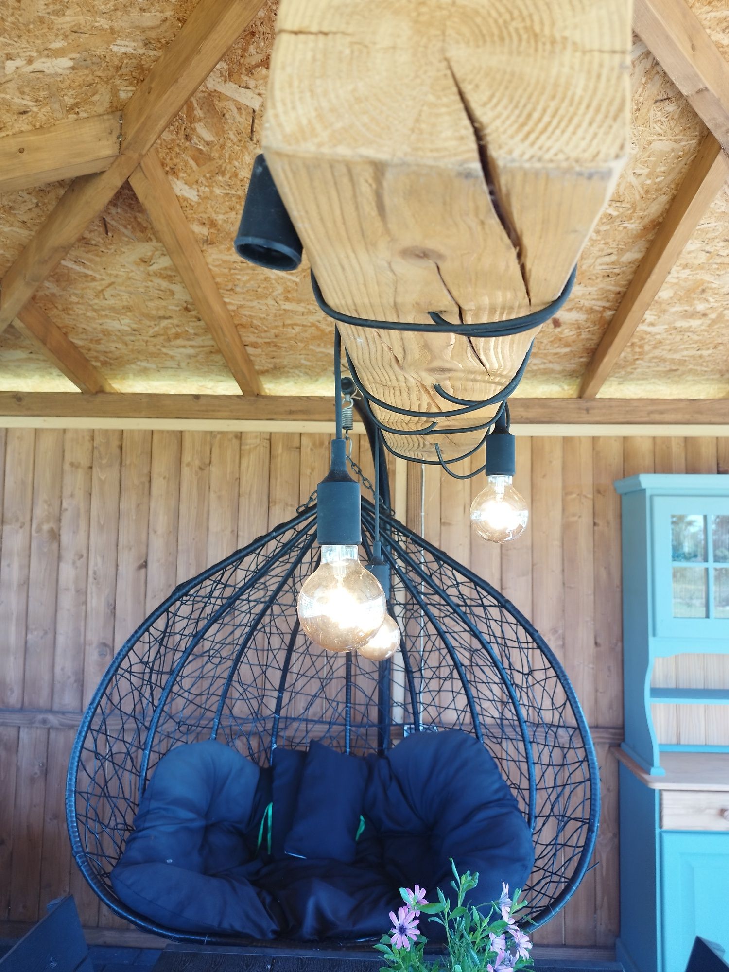 Lampa belka drewniana