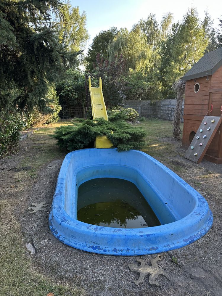Basen 4x2m 120cm głeboki i zjeżdżalnia