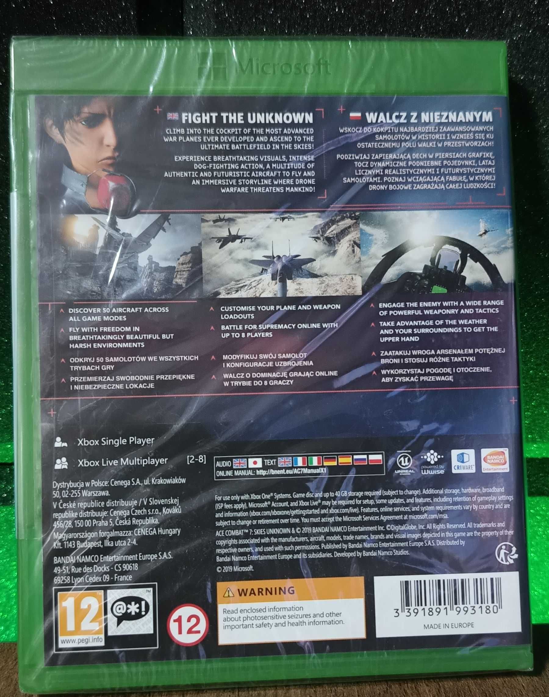 Ace Combat 7 Skies Unknown Xbox One S Series X symulator odrzutowca PL