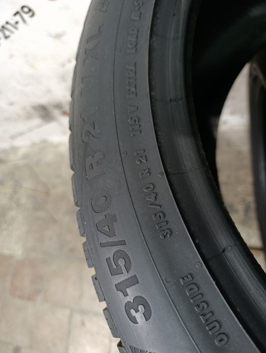 Продам пару шин 315/40-21 Continental Winter contact ts850