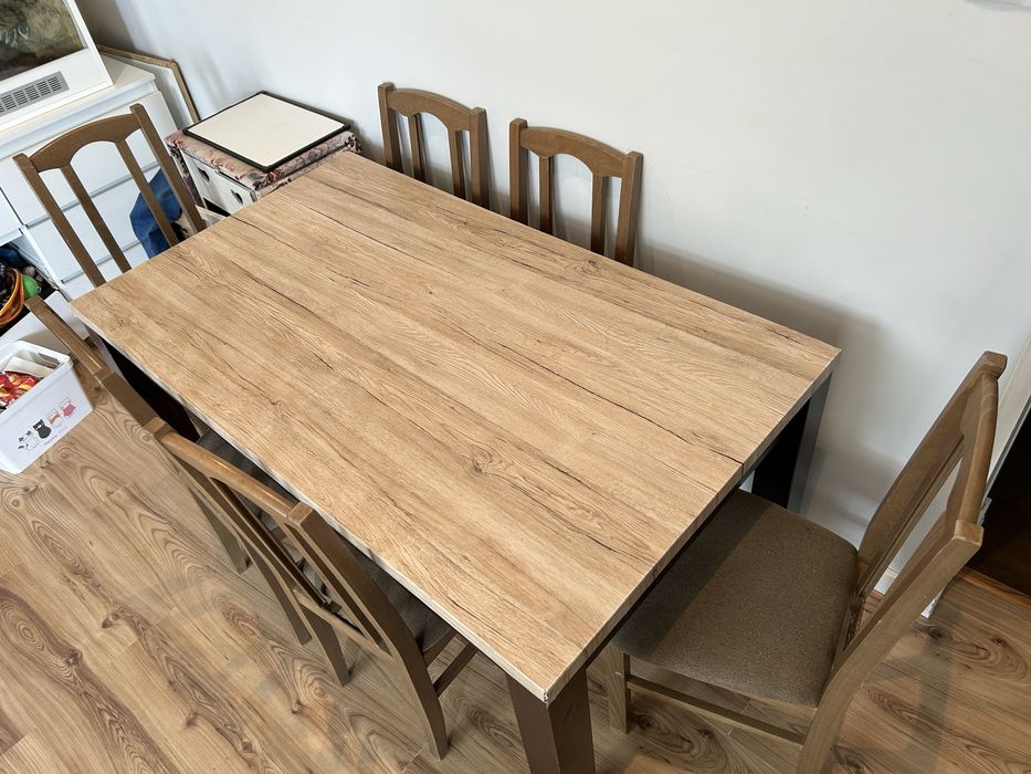 Stół do salonu domu kuchni pokój zestaw 6sz krzesła ława stoły krzesło