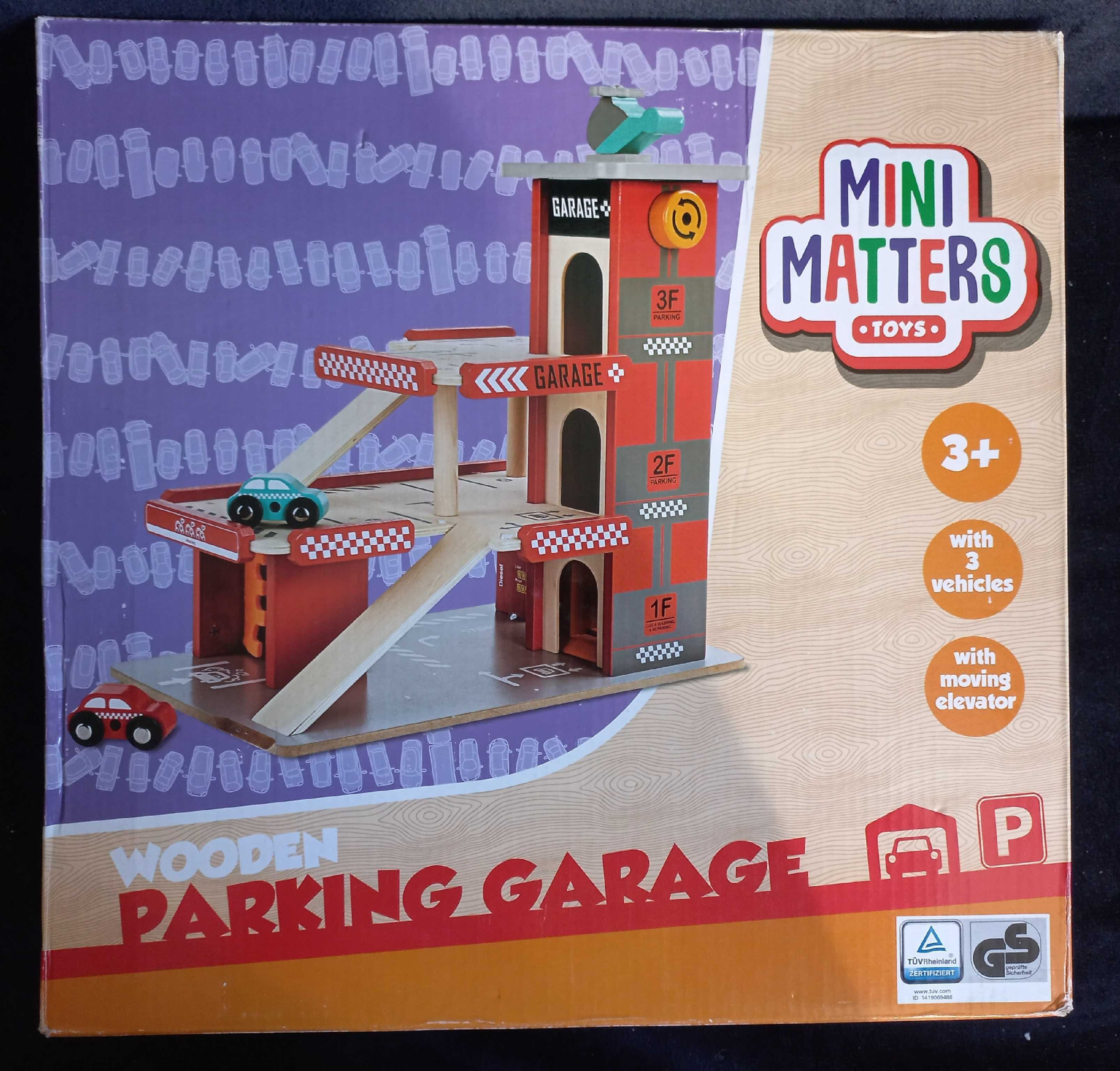 Mini matters toys Дерев'яний гараж, парковка, трек, ліфт