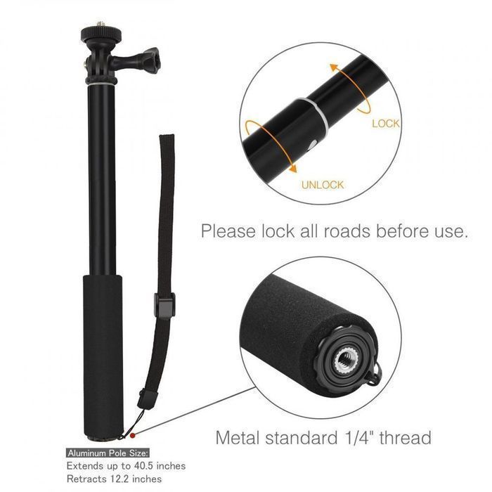 Tech-Protect Monopad & Selfie Stick Gopro Hero Black