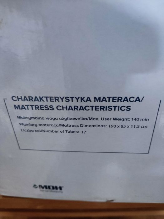 Materac przeciwodleżynowy rurkowy do 140 kg