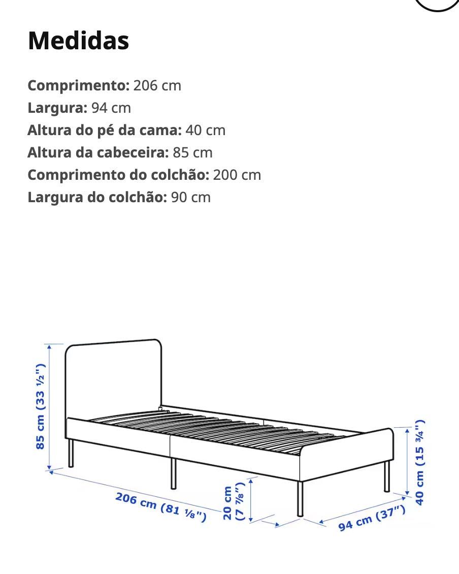 Excelente cama e colchão da IKEA