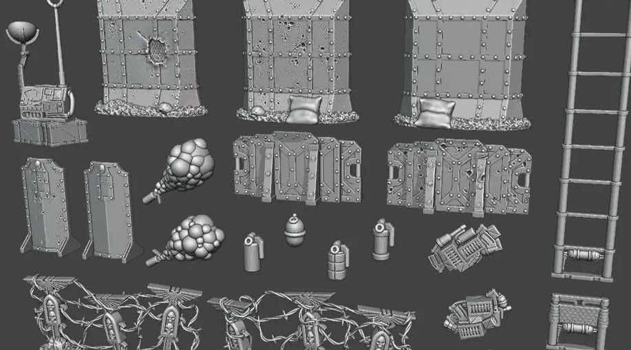 KillTeam Equipment Pack/Volkus + przeszkody | Druk3D Zlecenie
