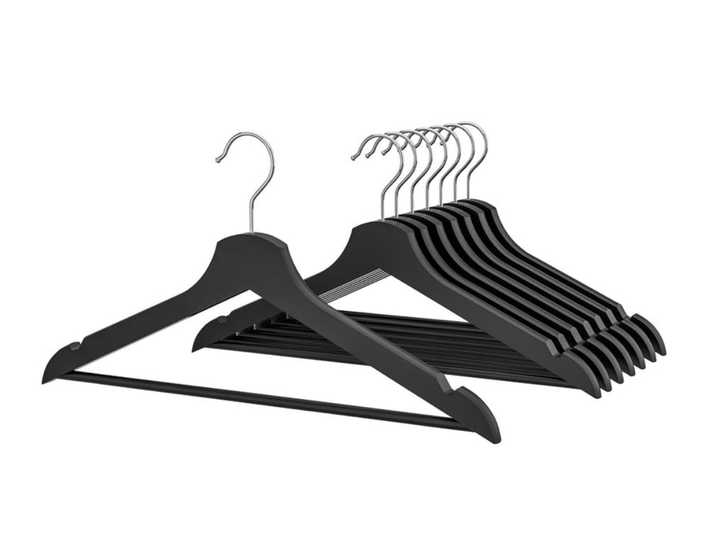 IKEA Bumerang 14 cabides/cruzetas de madeira preta