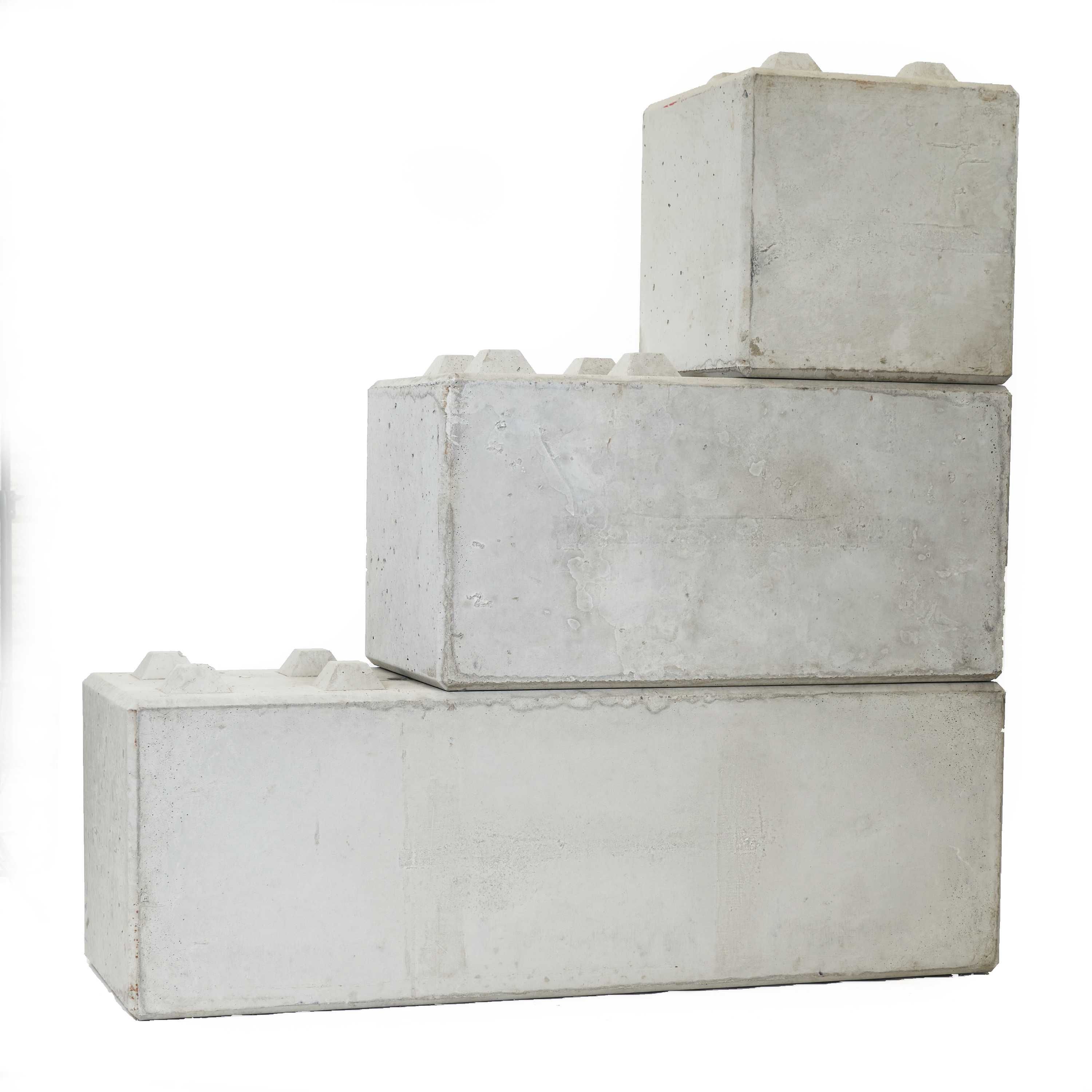 Bloki betonowe klocki zasieki mur oporowy przeciwpożarowe boksy ppoż