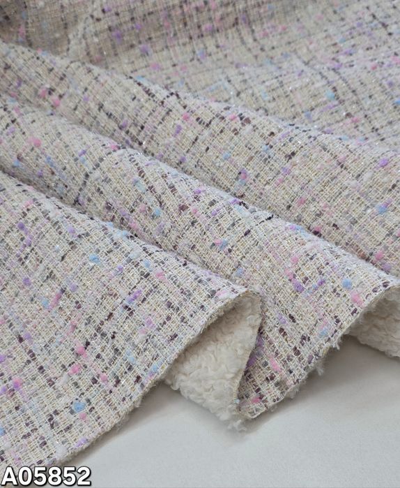 Ткань  экокожа намеху,твид Шанель на  меху опт и розница