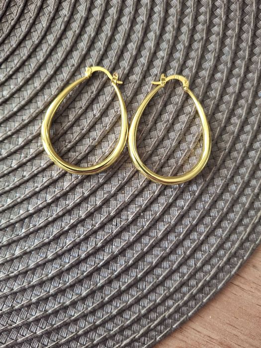 Kolczyki wiszace nowe koła kółka łezki półokrągłe