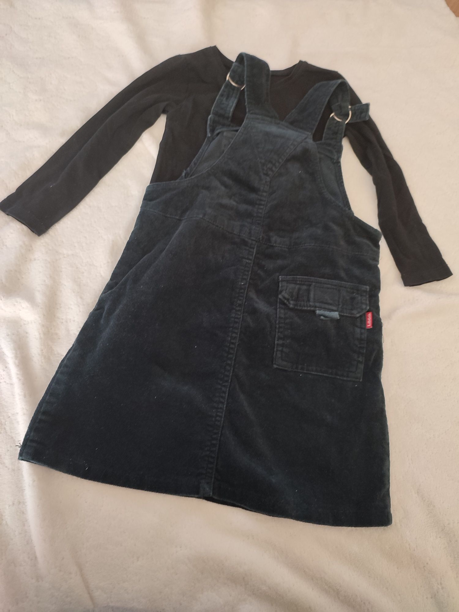 Czarna koszulka 98/104 h&M + sukienka