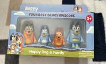 Bluey Happy Dog & Family,
 ruchome figurki