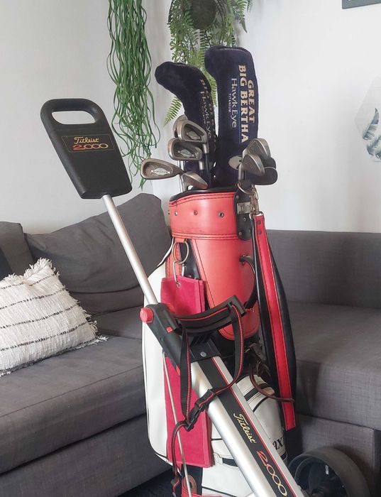 Set completo de Golfe Callaway Hawk Eye Titanium + Trolley + Saco