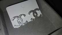 Сережки блискучі Chanel