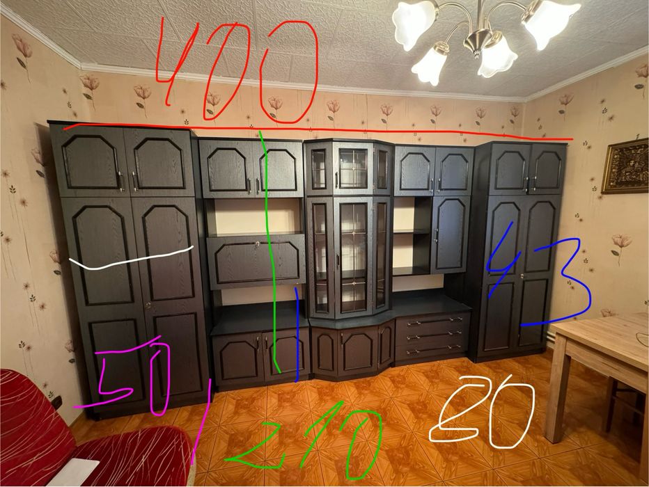 Meblościanka duża, szafa 5 sztuk