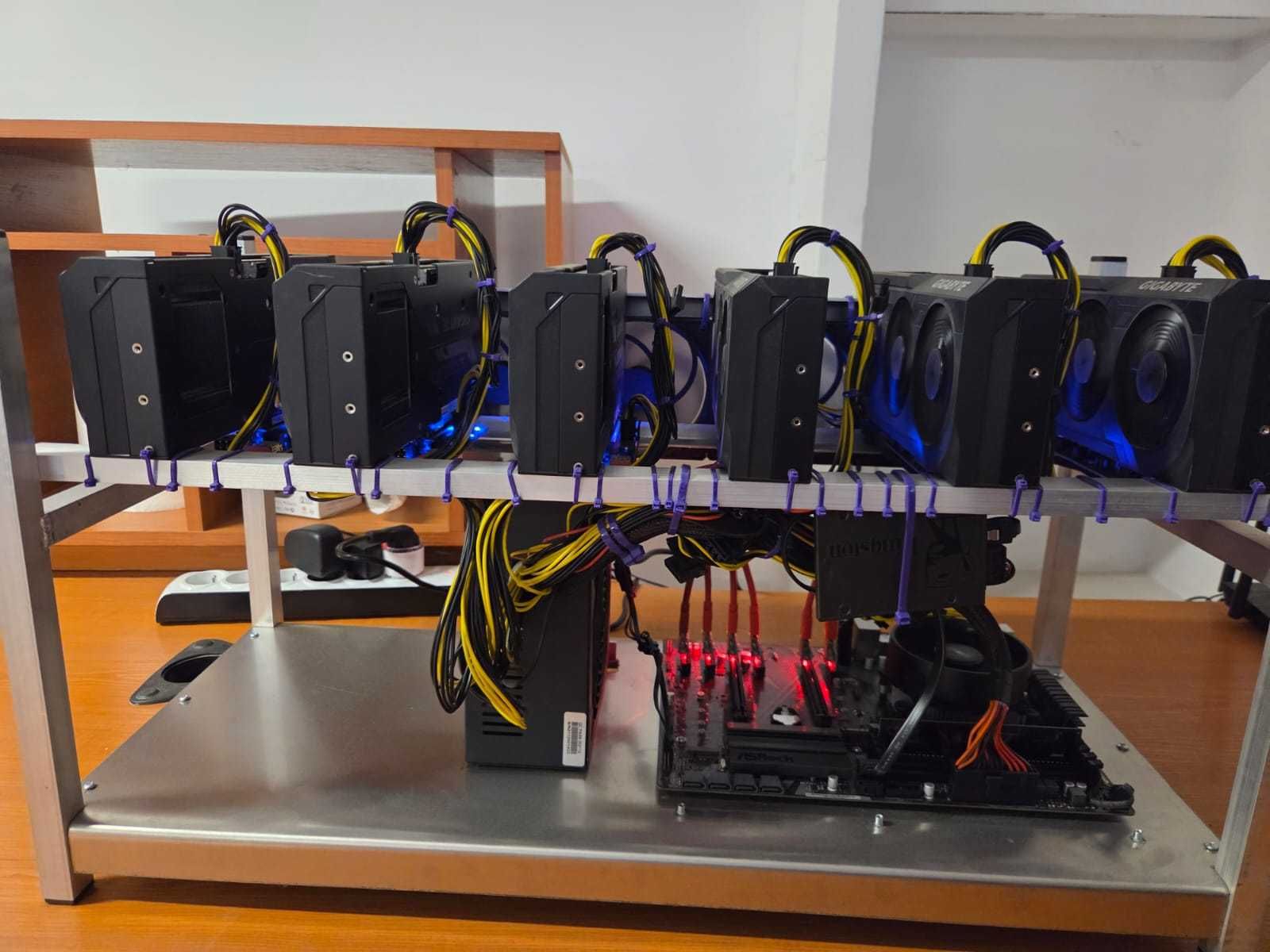 Koparka kryptowalut RTX 4070 x6 płyta asusrock