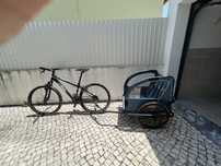 Bicicleta + atrelado para crianças