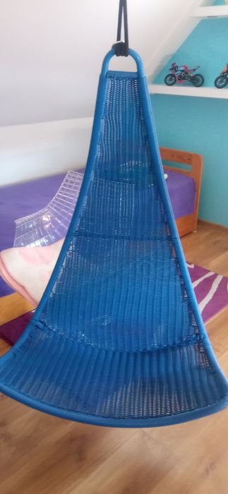 Fotel wiszący łezka niebieski